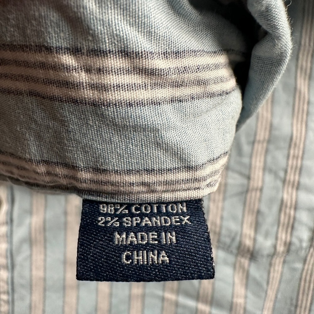 Reyn Spooner Men's Casual Button-Down Shirt Light Blue S Cotton Striped - Picture 4 of 9